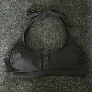 Black tie bikini top